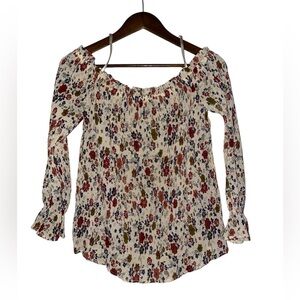 Sweet Wanderer Floral Babydoll Milkmaid Peasant Ruffle Top Women Size M‎ Dainty